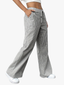 Trousers | Wide Leg, Striped Design 1