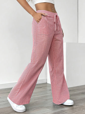 Trousers | Wide Leg, Striped Design 3
