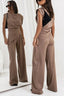 Two-Piece Set | Draped Top, Wide-Leg Pants 4