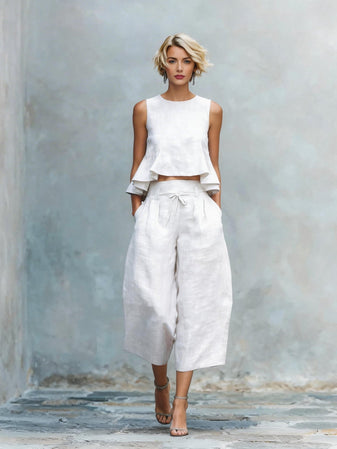 Two-Piece Set | Ruffled Hem, Lightweight Fabric 2