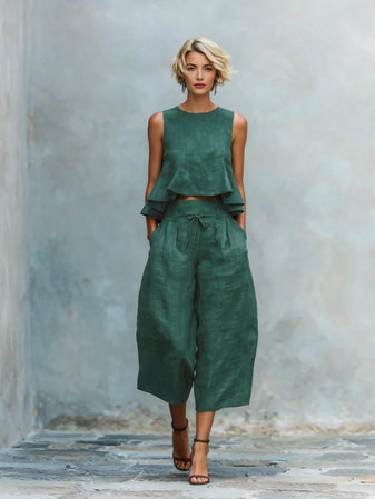 Two-Piece Set | Ruffled Hem, Lightweight Fabric 3