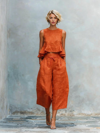Two-Piece Set | Ruffled Hem, Lightweight Fabric 4
