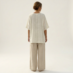 Two Piece Set | Asymmetric Hem Top, Wide-Leg Pants 1
