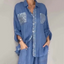 Two Piece Set | Button-Front Blouse, Wide-Leg Pants 1