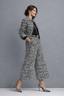 Two Piece Set | Cropped Jacket, High-Waisted Wide-Leg Pants 3