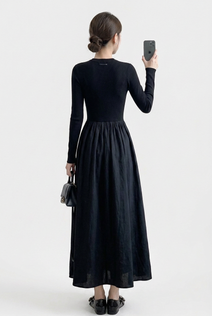 Two Piece Set | High Neck Knit Top, Textured Midi Skirt 1