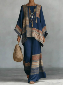 Two Piece Set | Oversized Top, Wide Leg Trousers 0