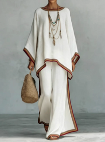Two Piece Set | Oversized Top, Wide Leg Trousers 1