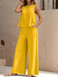 Two Piece Set | Sleeveless Top, Wide-Leg Pants 2