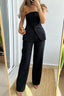 Two Piece Set | Strapless Top, Wide-Leg Trousers 1
