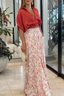Two Piece Set | V-Neck Crop Top, High-Waisted Wide Leg Pants 2