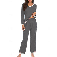 Two Piece Set | V-Neck Top, Relaxed Trousers 8