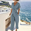 Two Piece Set | Wrap-Front Top, Cropped Trousers 2