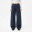 Victoria Wide Leg High-Waisted Jeans with Rivet Accents - Comfortable Vintage Style Denim 0