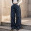 Victoria Wide Leg High-Waisted Jeans with Rivet Accents - Comfortable Vintage Style Denim 1