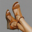 Wedge Sandals | Open Toe, Back Zipper Closure 0