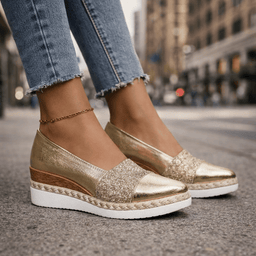 Wedge Sandals | Raised Heel, Sparkling Accents 0