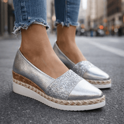 Wedge Sandals | Raised Heel, Sparkling Accents 3