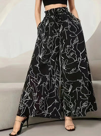Wide Leg Pants | Flowing Silhouette, Adjustable Drawstring 3