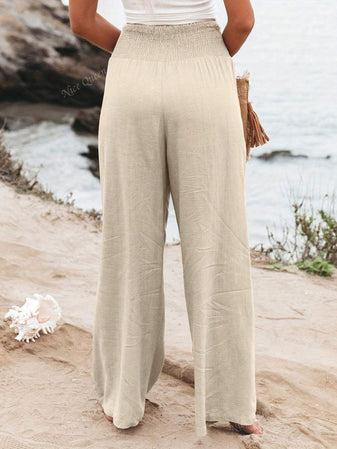 Wide Leg Pants | High Waist, Relaxed Fit, Linen 1