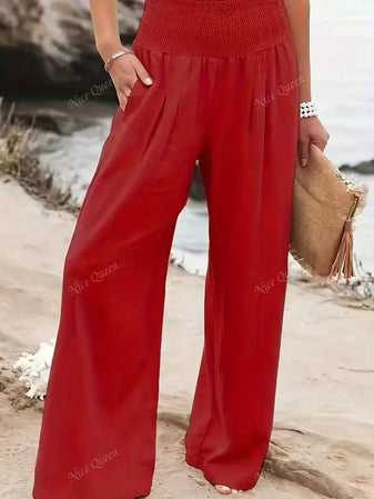 Wide Leg Pants | High Waist, Relaxed Fit, Linen 4