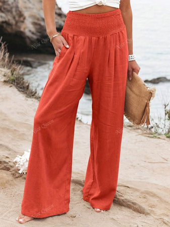 Wide Leg Pants | High Waist, Relaxed Fit, Linen 6