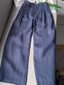 Wide Leg Trousers | Adjustable Waist, Cotton Linen Blend 0