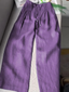 Wide Leg Trousers | Adjustable Waist, Cotton Linen Blend 5