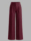 Wide Leg Trousers | High Waist, Pinstripe Detail 4