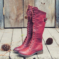 Wilma Black Knee High Boots for Women - Adjustable Fit, Stylish Lace-Up Design, Wide Calf Options Available 3