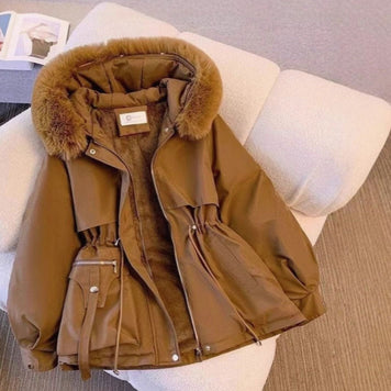 Winter Coat | Faux Fur Hood, Fleece-Lined 0
