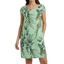 Women’s Leaf Print Short Sleeve Casual Dress
