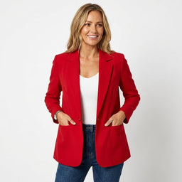 Women's Blazer | Single-Breasted Closure, Notch Lapel Collar 4