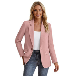 Women's Blazer | Single-Breasted Closure, Notch Lapel Collar 5