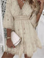 Women's Dress | Eyelet Lace, V-Neck Design 0