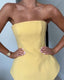 Women's Dress | Strapless Neckline, Textured Skirt 3