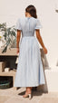 Women's Dress | V-Neck, Puff Sleeves 2