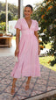 Women's Dress | V-Neck, Puff Sleeves 4