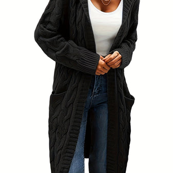 Women's Jacket | Collarless Neckline, Front Pockets 0