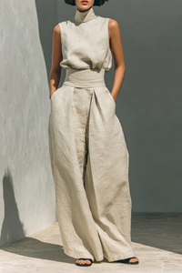 Women's Loungewear Set | Minimalist Design, Wide Trousers 3