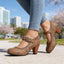 Women's Pumps | Brogue Perforations, Block Heel 1