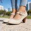Women's Pumps | Brogue Perforations, Block Heel 3
