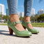 Women's Pumps | Brogue Perforations, Block Heel 5