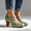 Women's Pumps | Brogue Perforations, Block Heel 8