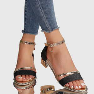Women's Sandals | Adjustable Ankle Strap, Block Heel 1