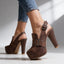 Women's Shoes | Platform Block Heel, Buckle Strap 0