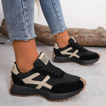 Women's Sneakers | Lace-Up Design, Thick Serrated Sole 0