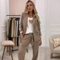 Women's Suit | Striped Blazer, Wide-Leg Pants 0