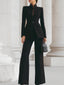 Women's Suit | Structured Blazer, Wide-Leg Pants 1