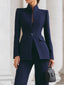 Women's Suit | Structured Blazer, Wide-Leg Pants 5